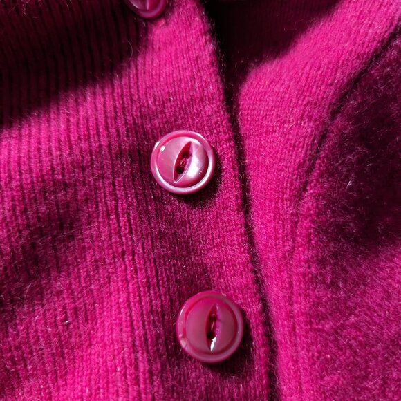 100% Cashmere Jones New York Womens Large Pink Cowl Neck with Buttons Sweater - Picture 6 of 6